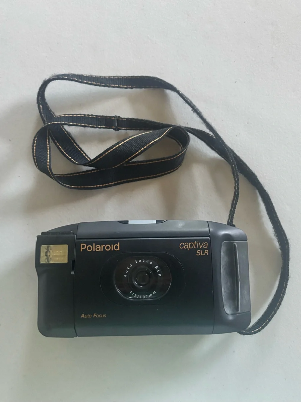 Vintage Polaroid Captiva SLR Black Camera with Black Strap